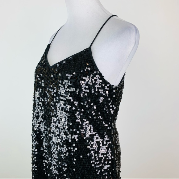 Express Black Sequin Mini Dress Small - Picture 7 of 14